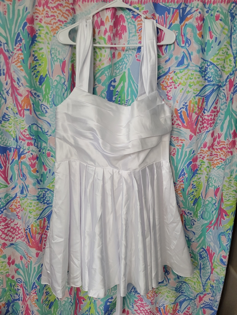 White Satin  Skater Dress Dize 18